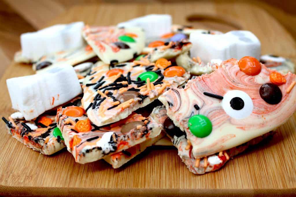 super easy loaded halloween bark