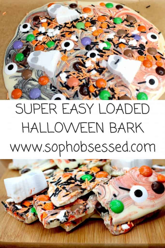 super easy loaded halloween bark