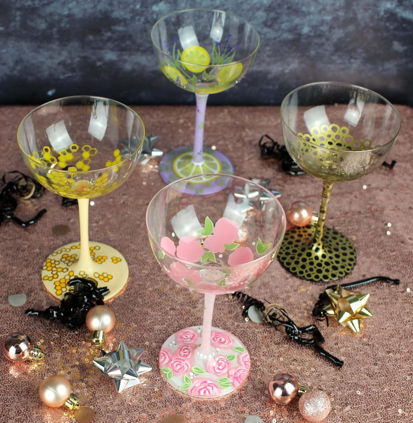 Elderflower Prosecco Fizz Cocktails Lolita glasses