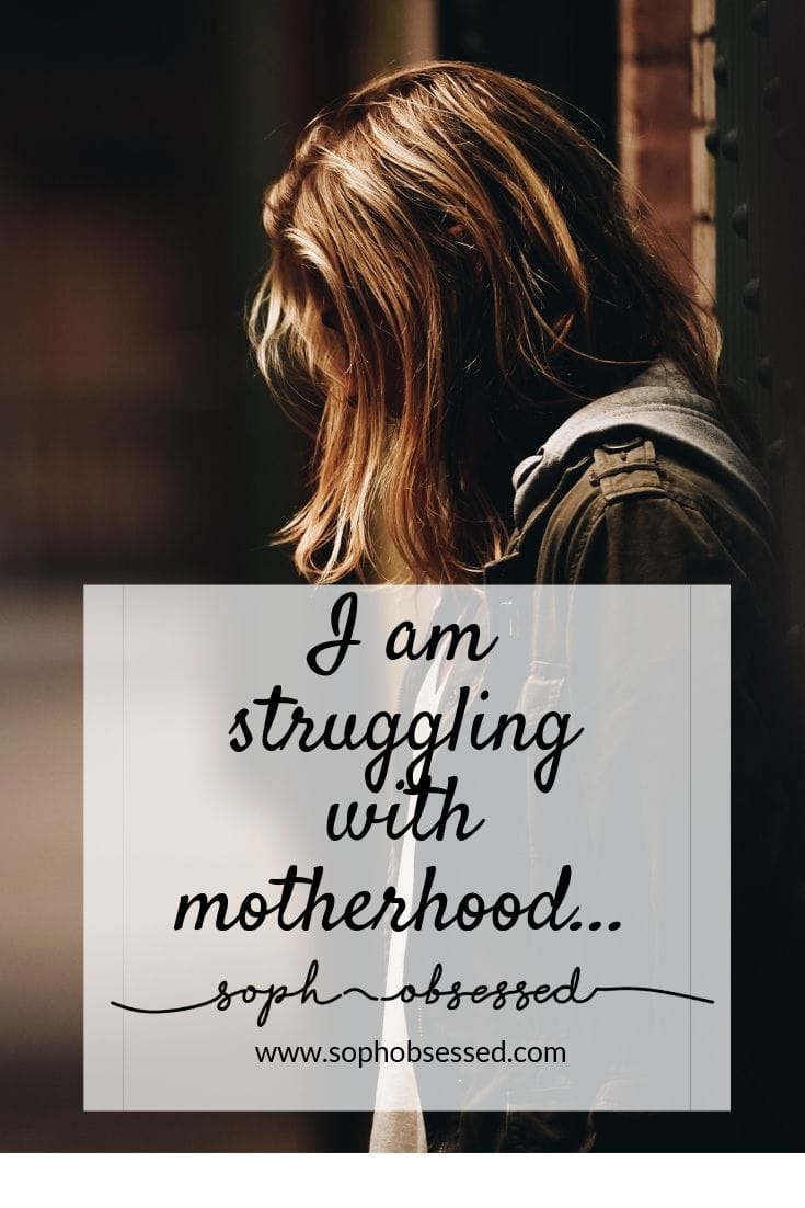 I am really struggling with motherhood at the moment. It feels incredibly raw to say it, but I am. I know that I live a very privileged life where I get to work from home, but I am still struggling.