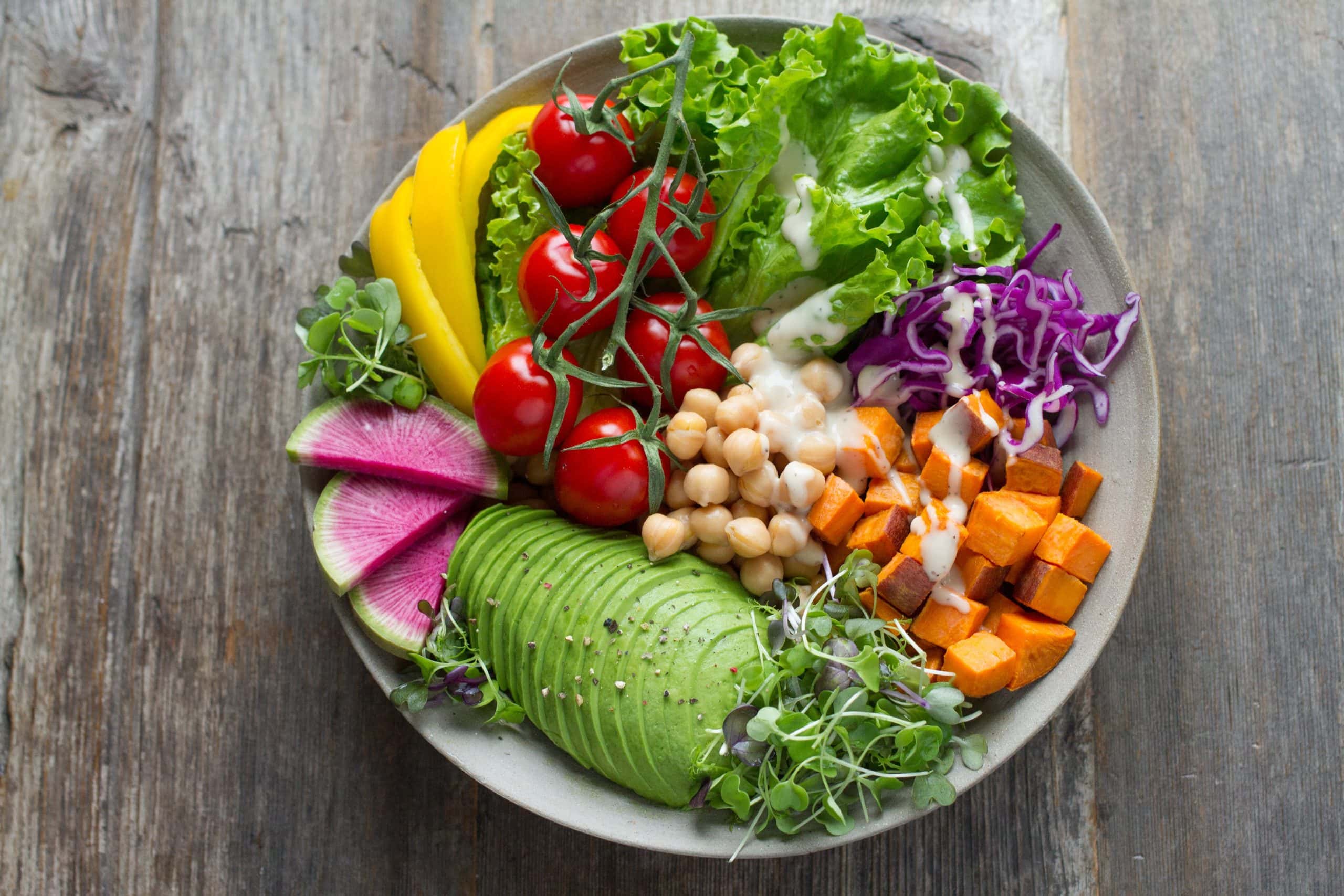 A healthy bowl of salad